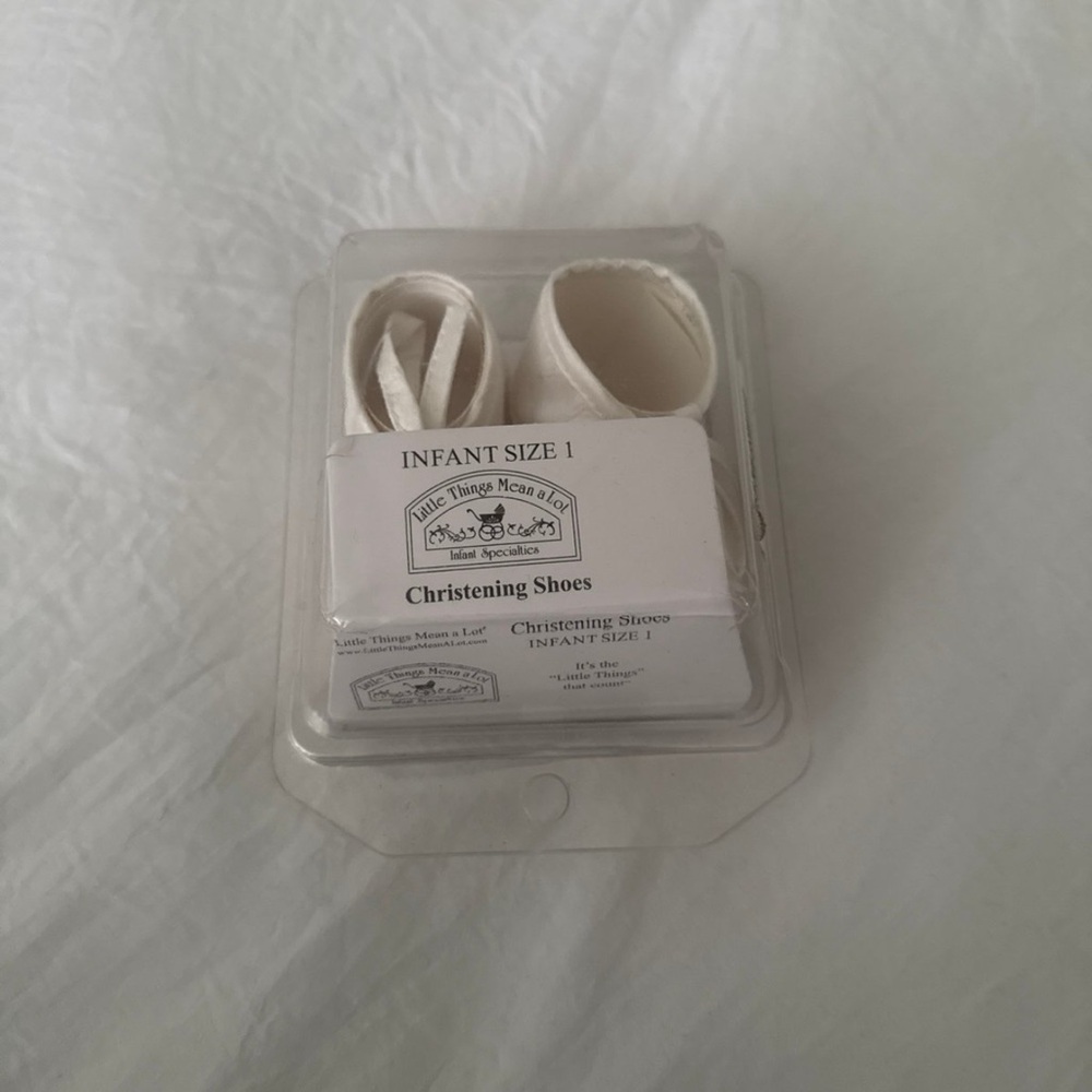 Little Things Mean a Lot Cream Infant Shoes
